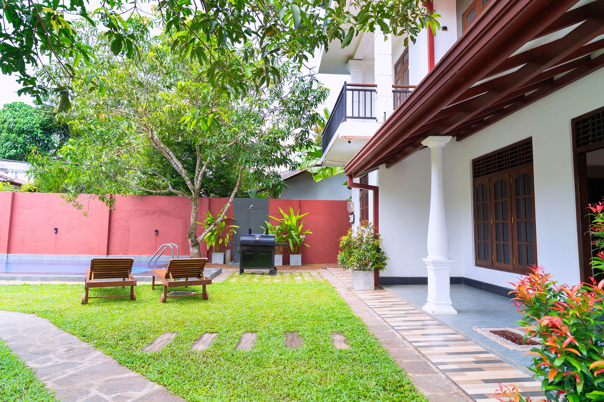 Lawn & Pool Area